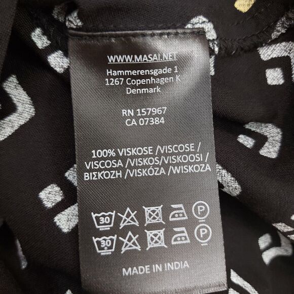 MASAI Copenhagen Noculla Midi Dress Womens Medium Black Bias Stylish Modern - Picture 9 of 12